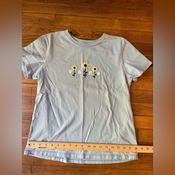 Women’s large Vans tshirt blue with sunflowers - Picture 4 of 9